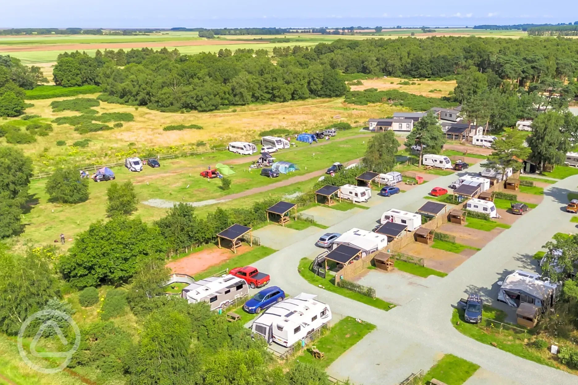 Aerial of the campsite