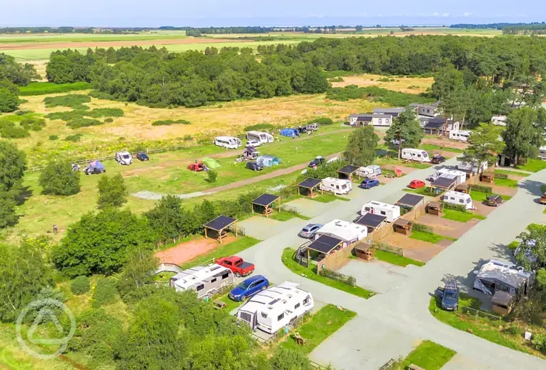 Aerial of the campsite