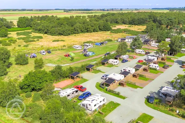 Aerial of the campsite
