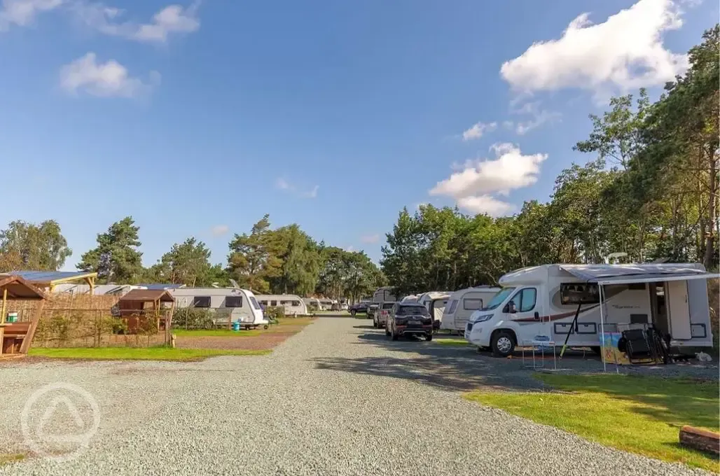 Fully serviced hardstanding pitches