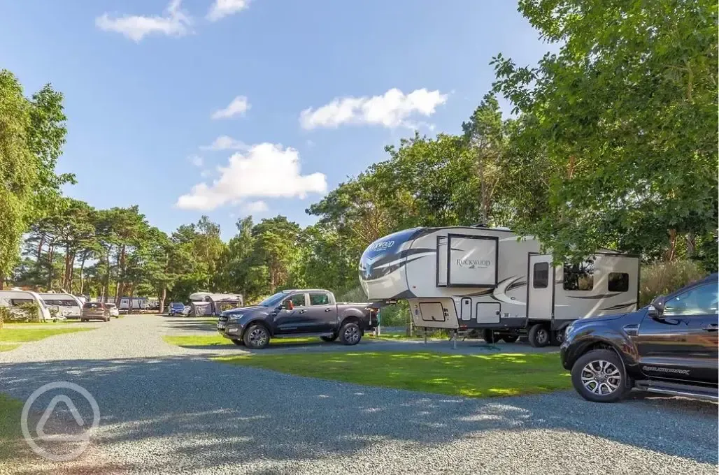 Fully serviced hardstanding pitches