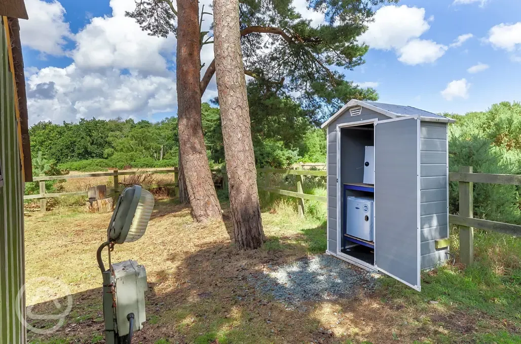 Oak Pods external fridge