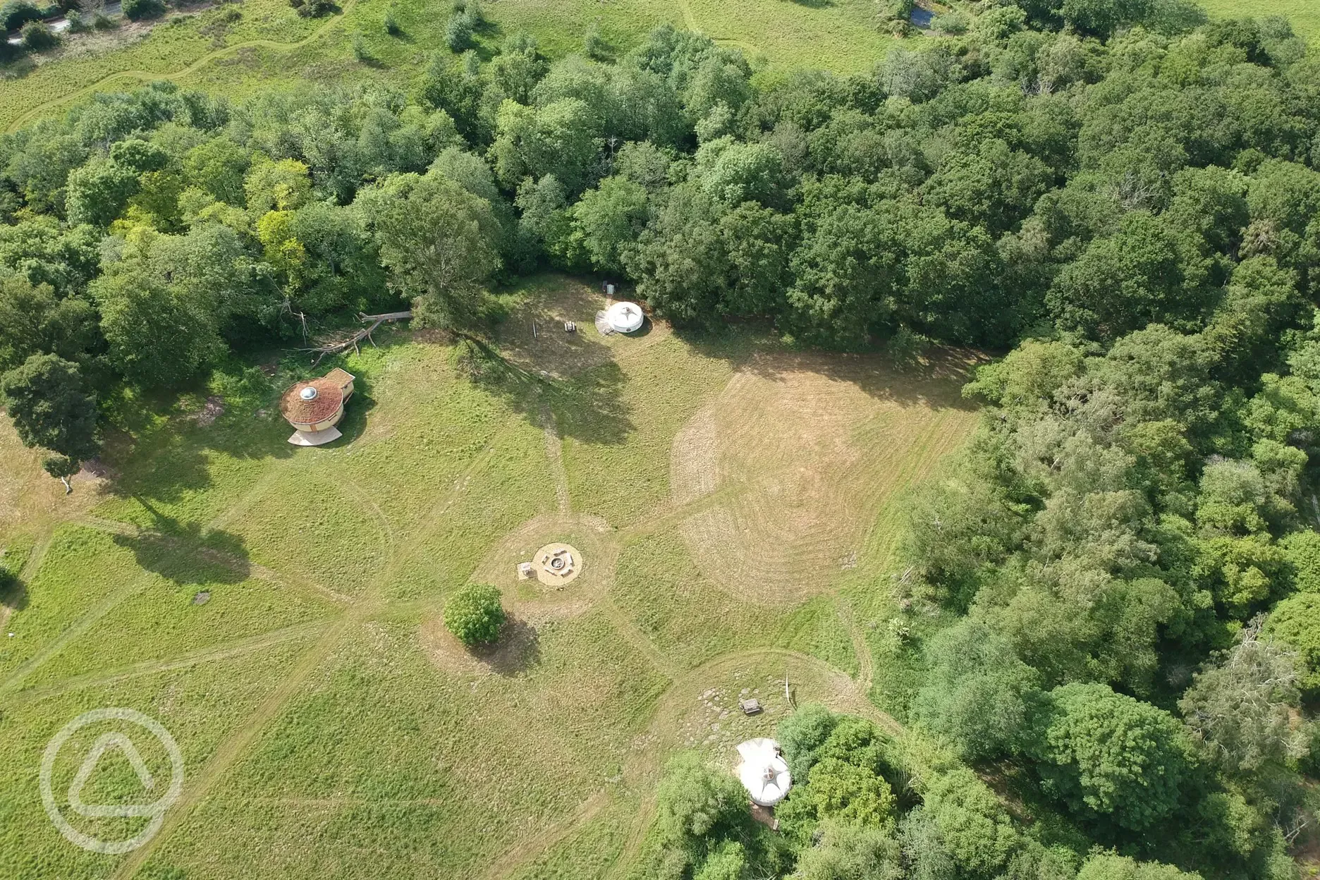 Aerial photo of Round the Woods