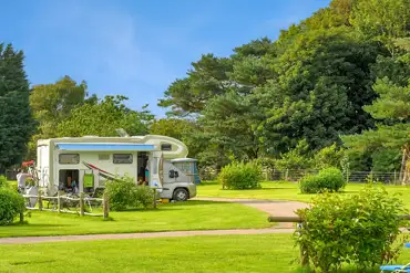 Motorhome on non electric grass pitches