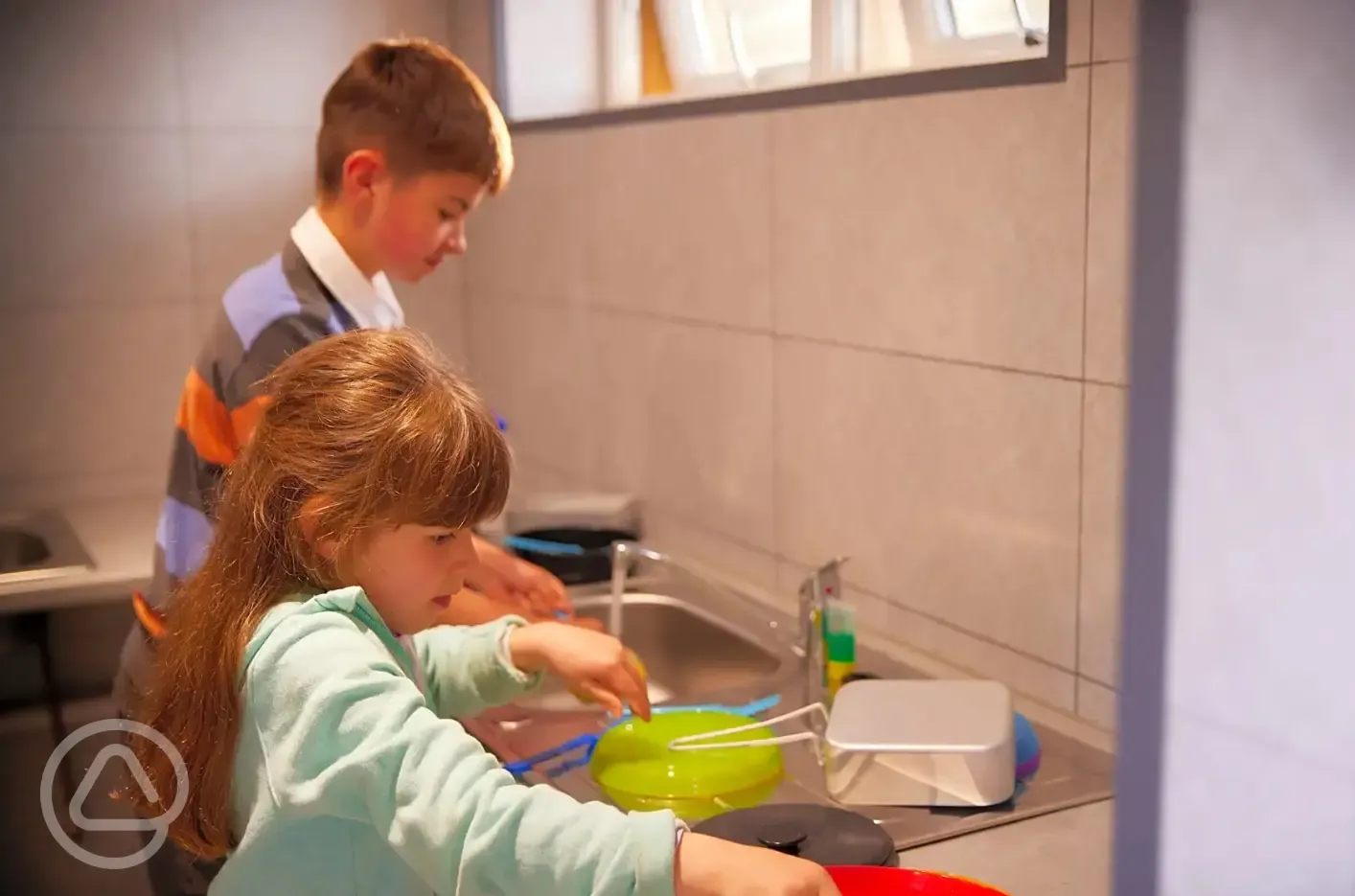 Indoor washing up area