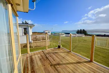 Enjoy stunning views from the decking of your holiday home