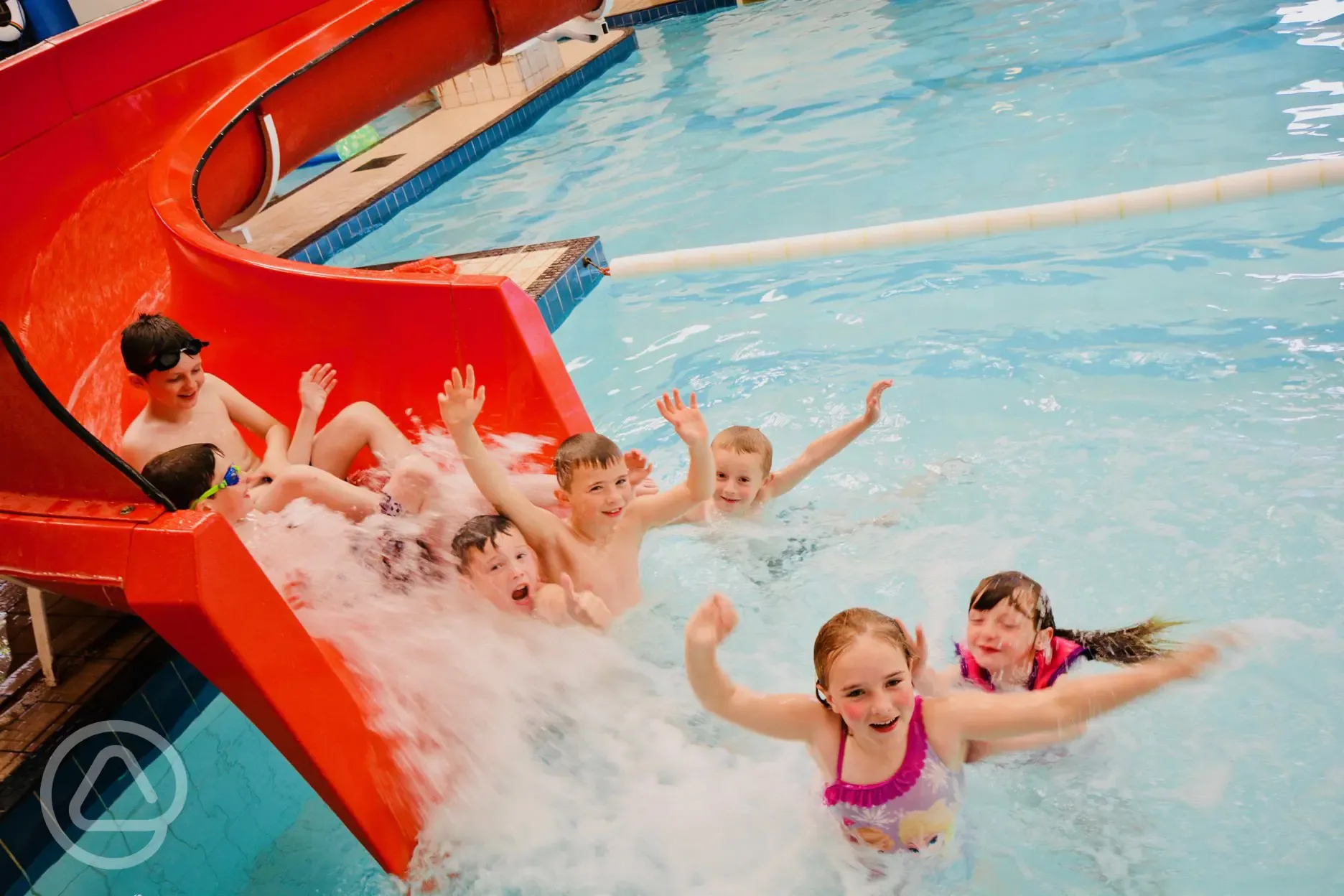 Children have fun in our heated indoor pool