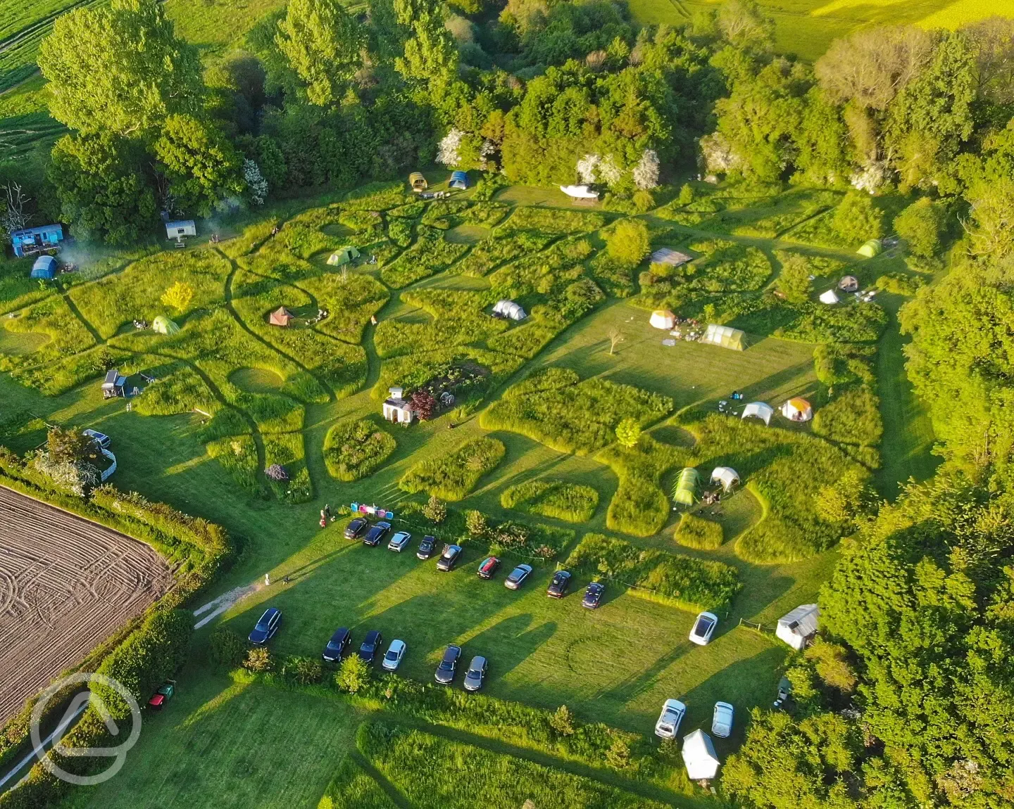 Aerial of the campsite