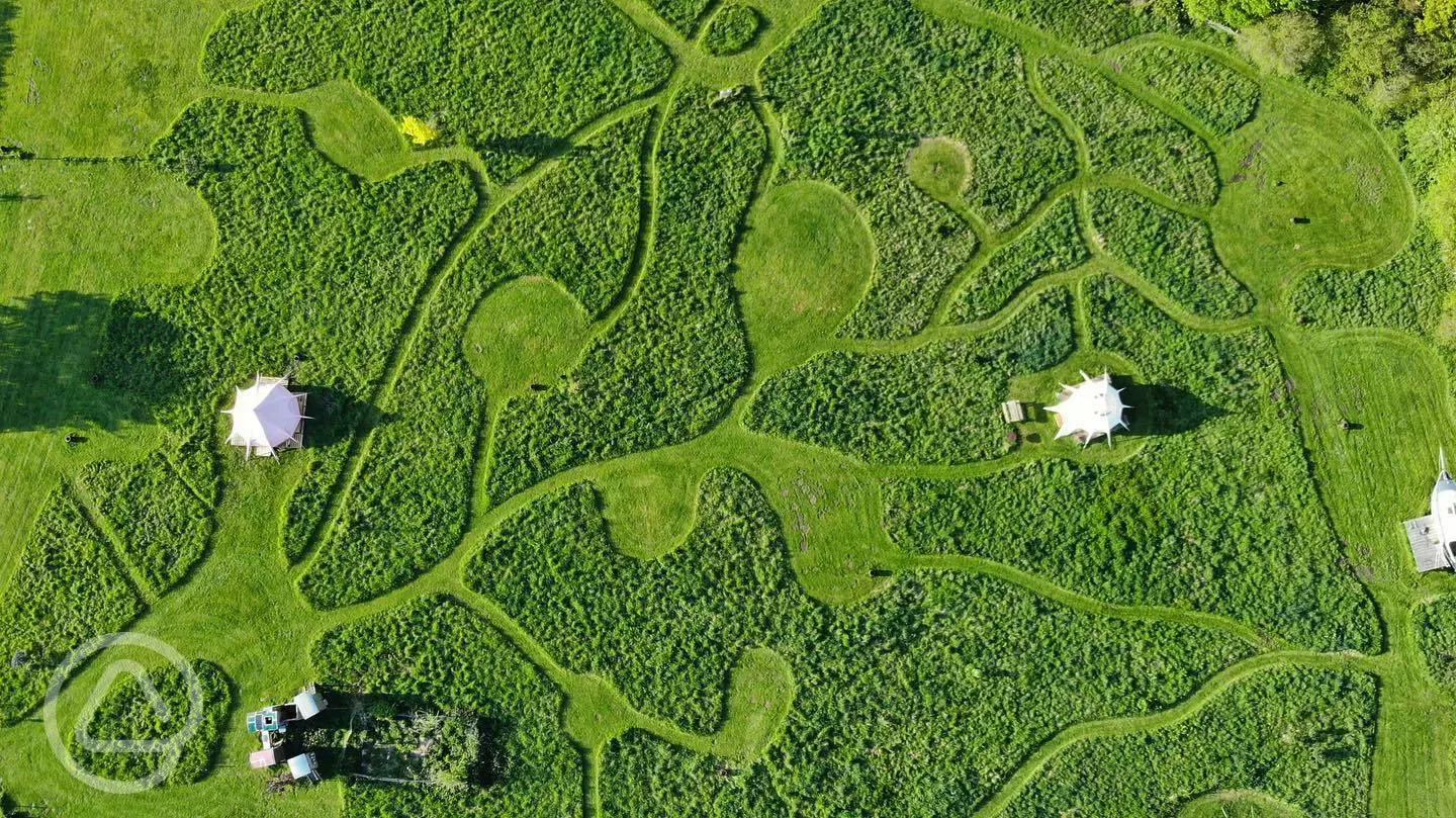 Aerial of the campsite