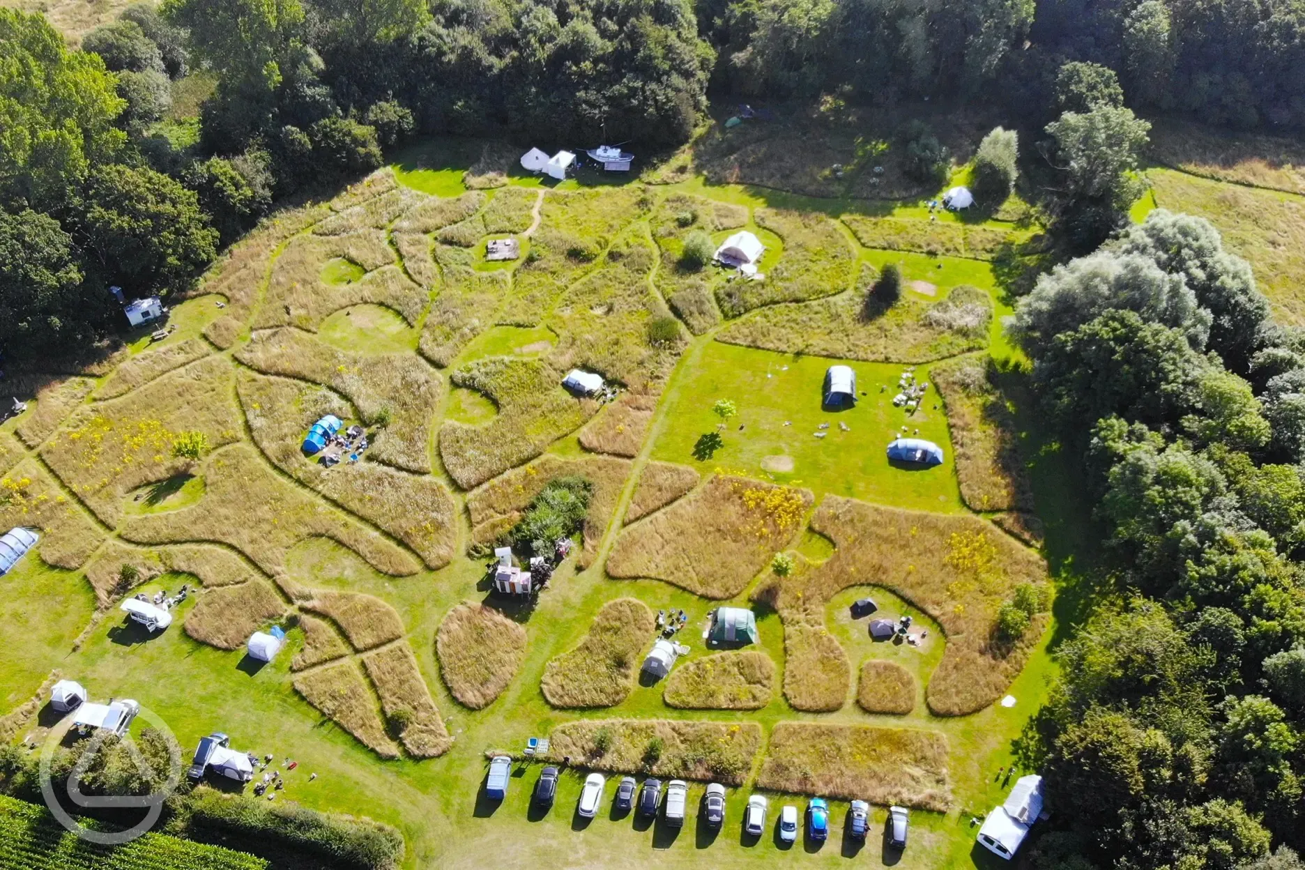 Aerial of the campsite