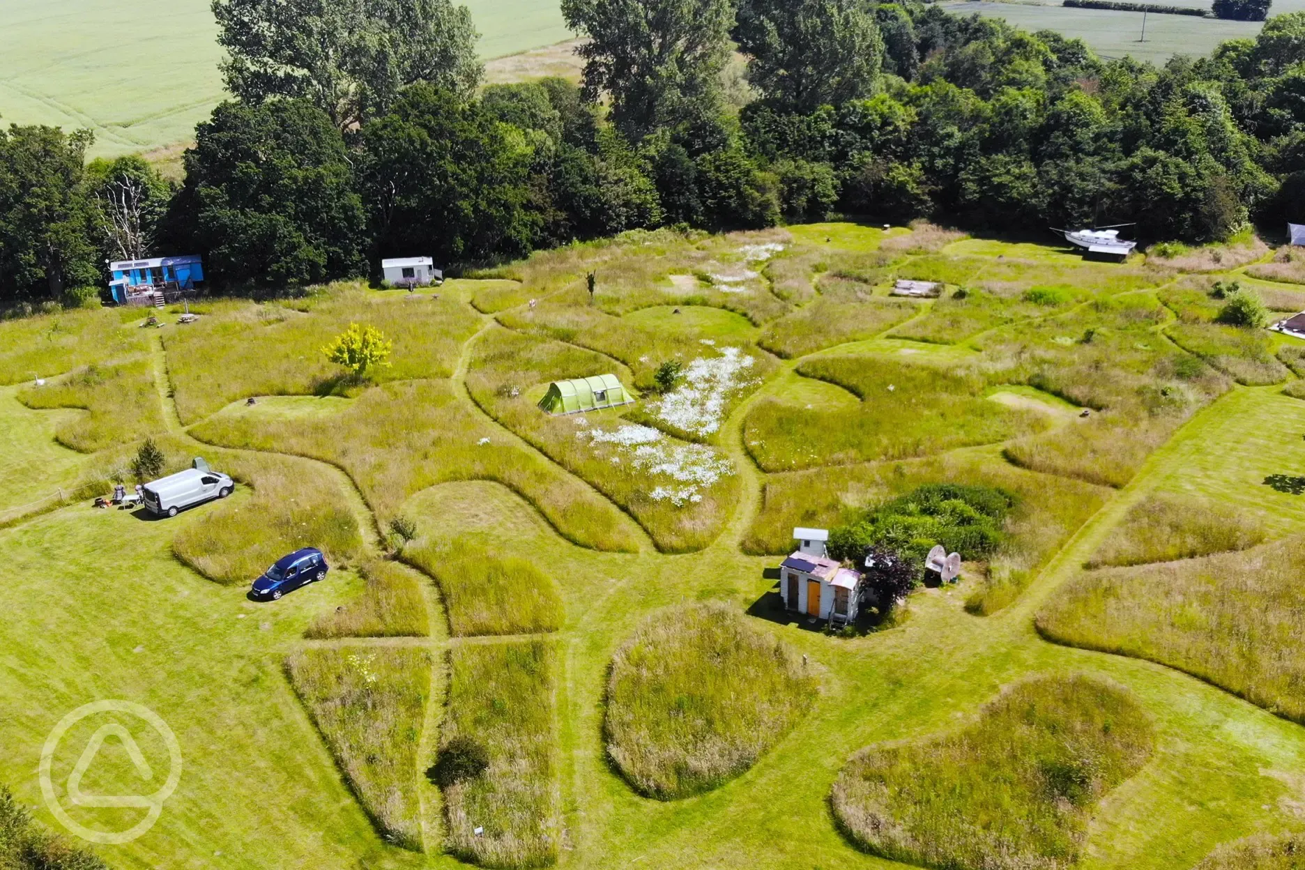 Aerial of the campsite