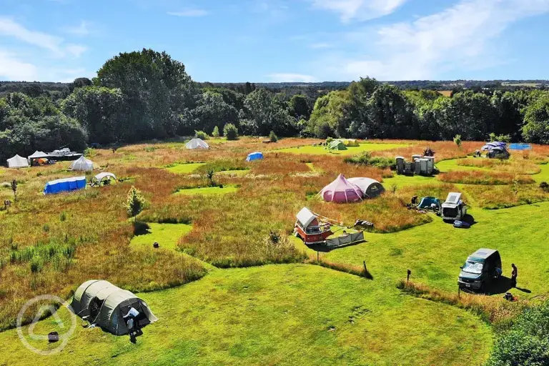 Aerial of the campsite