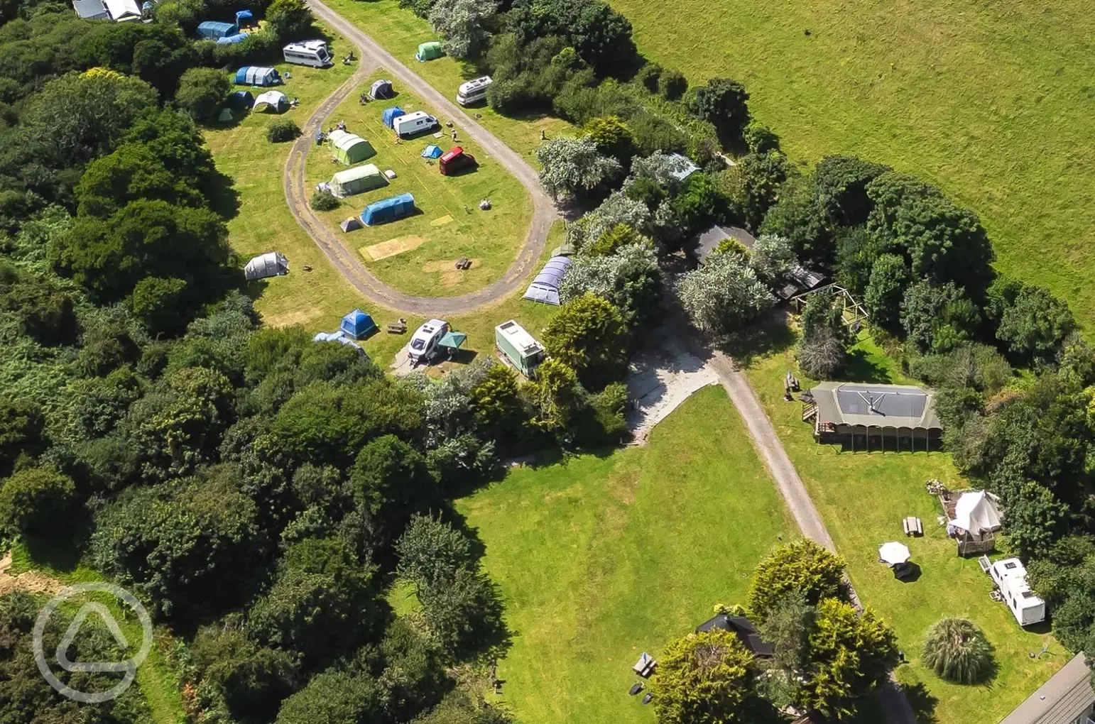 Aerial of the campsite