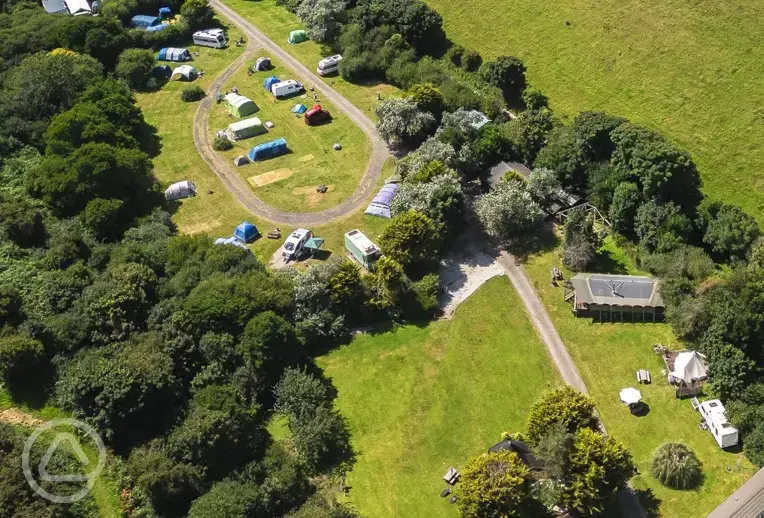 Aerial of the campsite