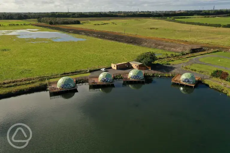 Geodesic Domes aerial