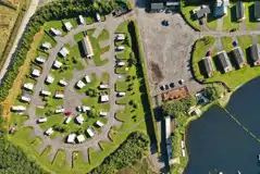 Birdseye view of the campsite Birdseye view of the campsite