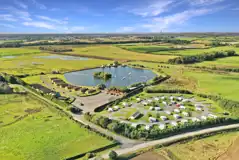 Aerial of the campsite Aerial of the campsite