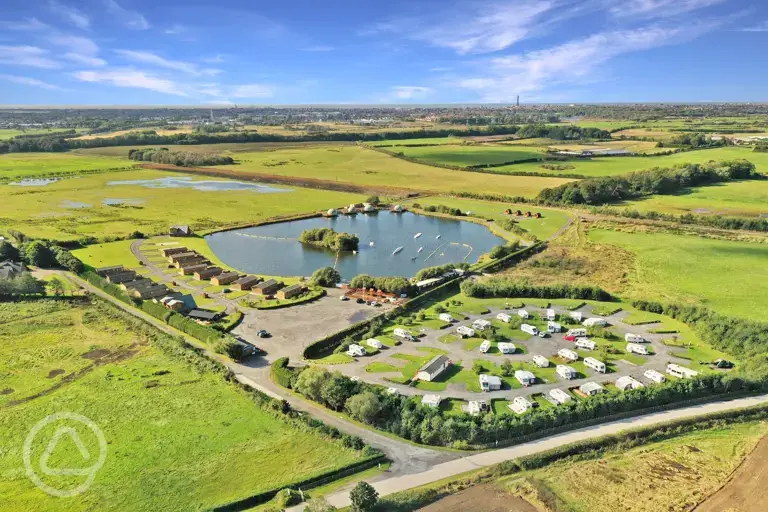 Aerial of the campsite