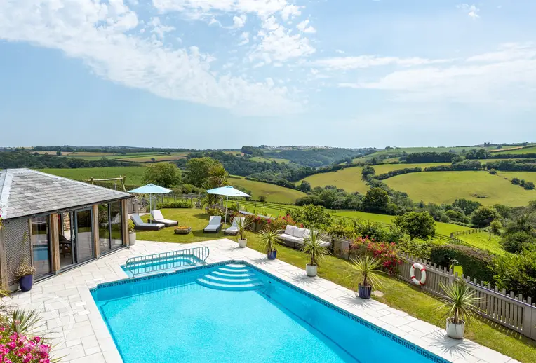 The pool at the farm at Hideaway Huts