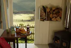 Lamb shepherd's hut interior