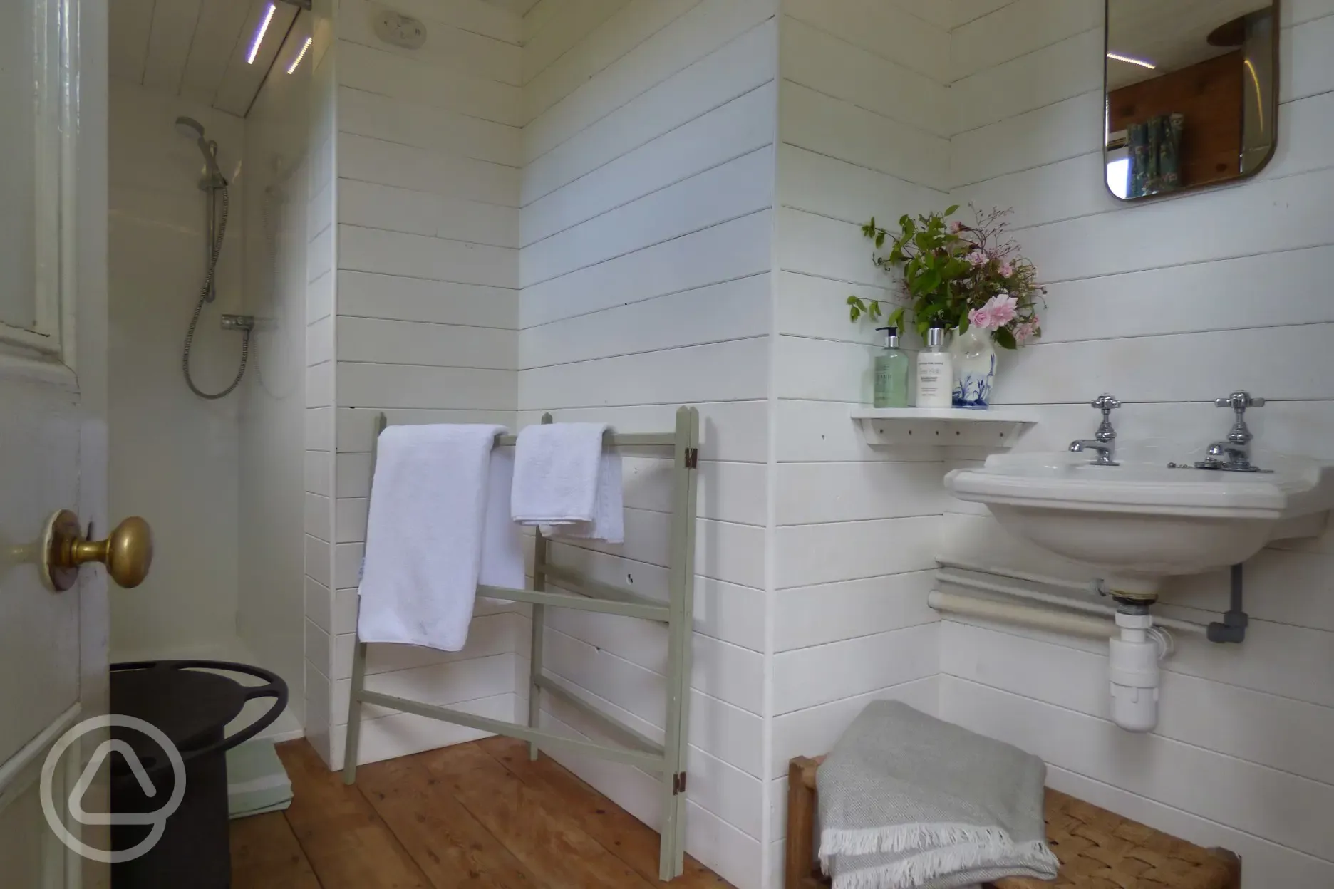 The shepherd's hut bathroom