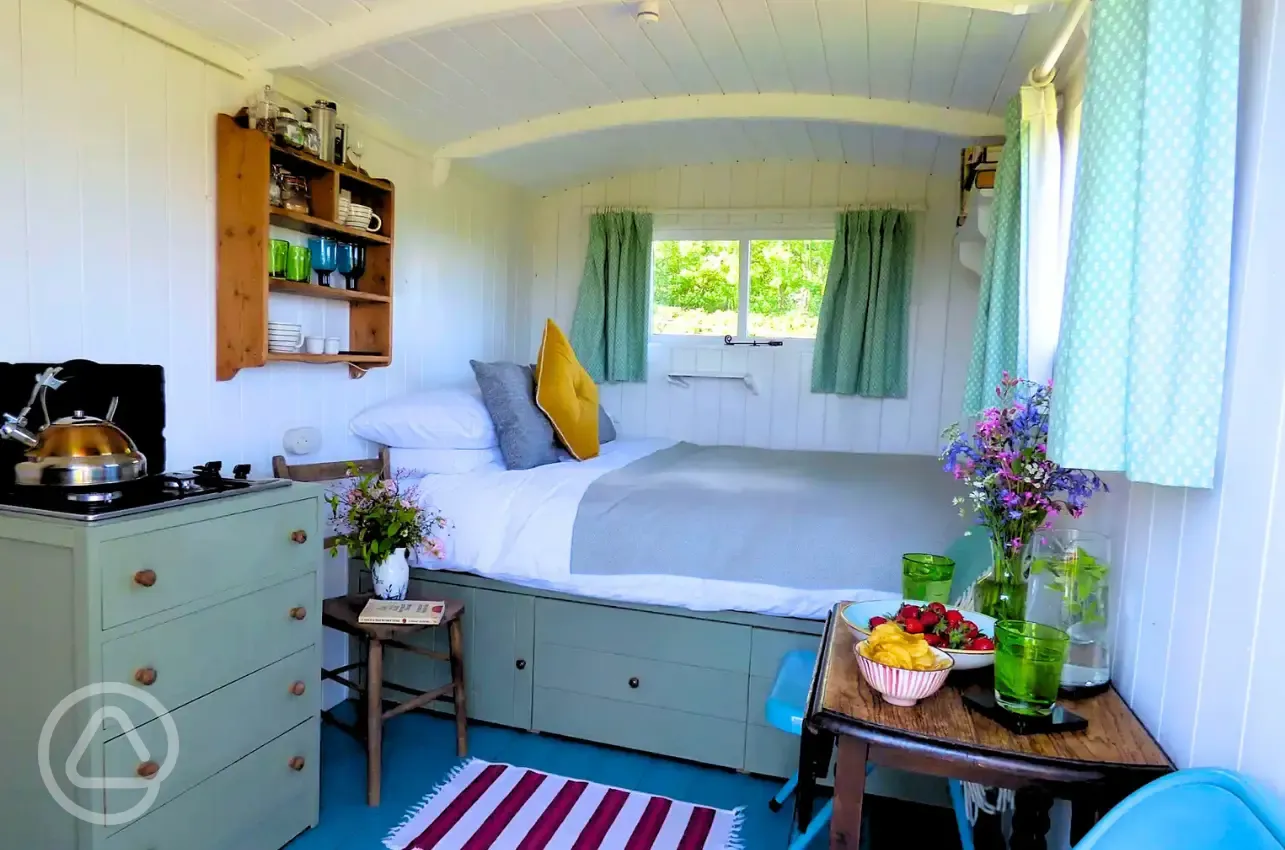 The shepherd's hut interior 