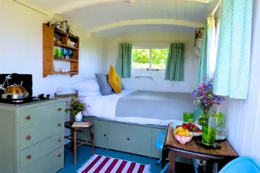 The shepherd's hut interior 