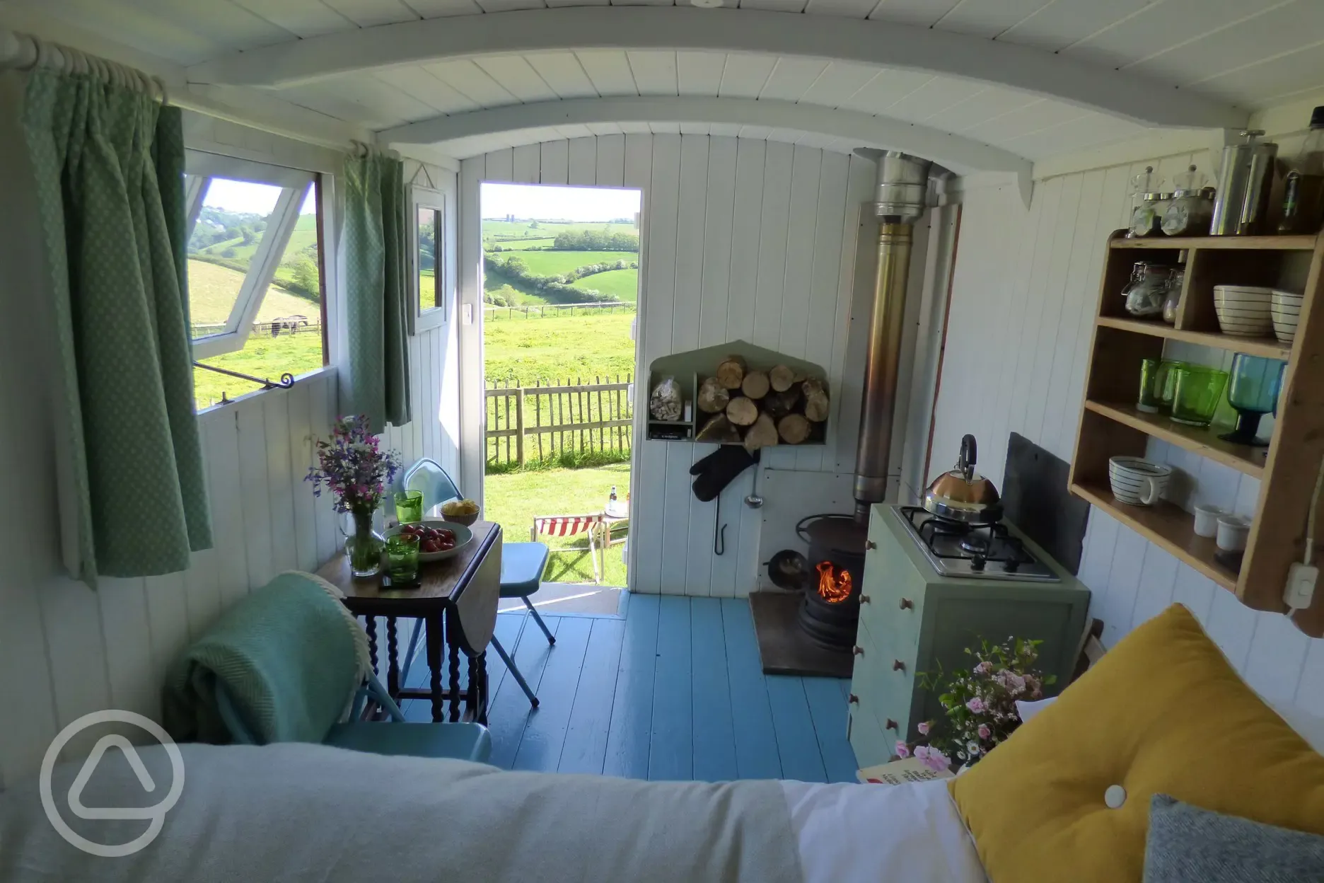 The shepherd's hut interior 