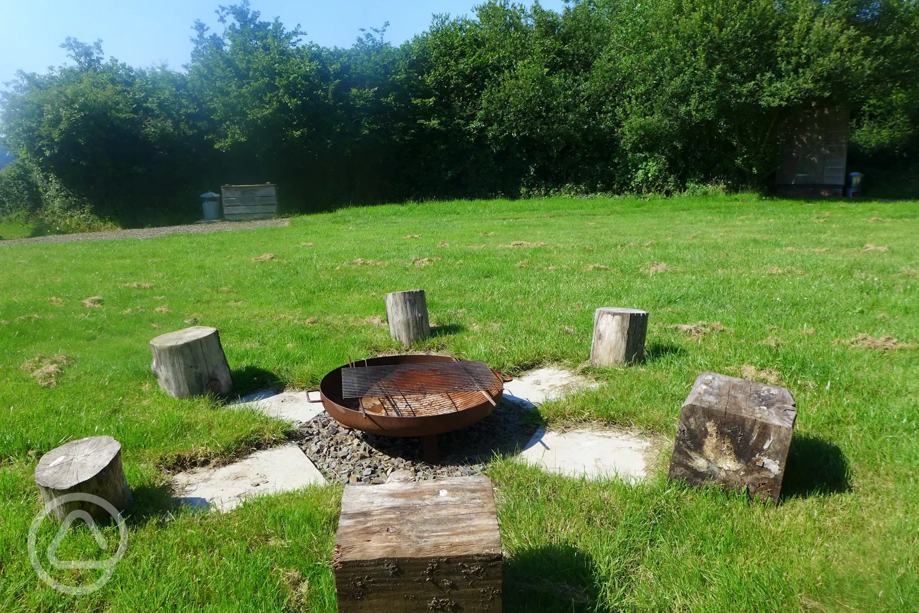 Fire pit at Exclusive Camping