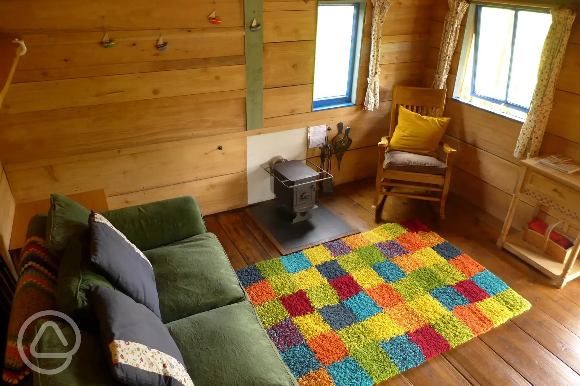 Great Orchard cabin living room