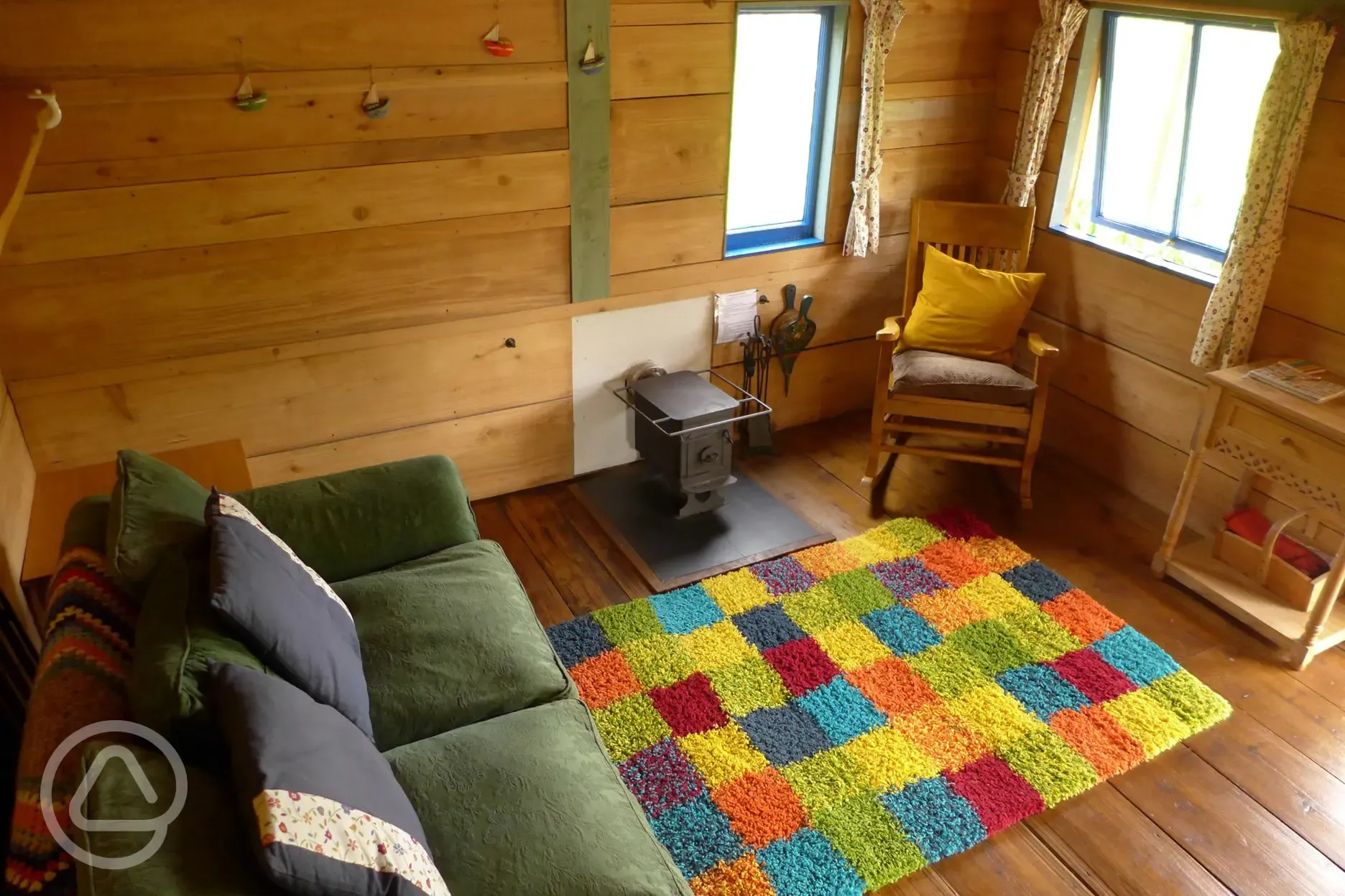Inside Great Orchard Cabin