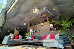 Sunridge Geodome with hot tub interior Sunridge Geodome with hot tub interior