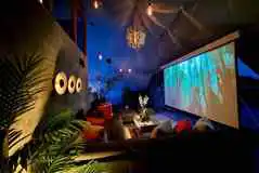 Sunridge Geodome with hot tub cinema projector Sunridge Geodome with hot tub cinema projector