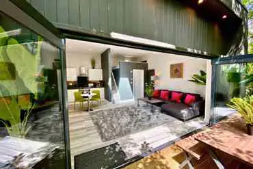 Sunrdige Cube with hot tub interior