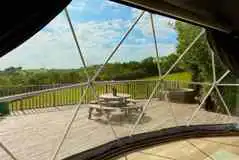 View from inside Sunridge Geodome with Hot Tub View from inside Sunridge Geodome with Hot Tub