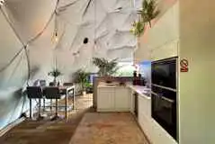 Sunridge Geodome with hot tub kitchen area Sunridge Geodome with hot tub kitchen area