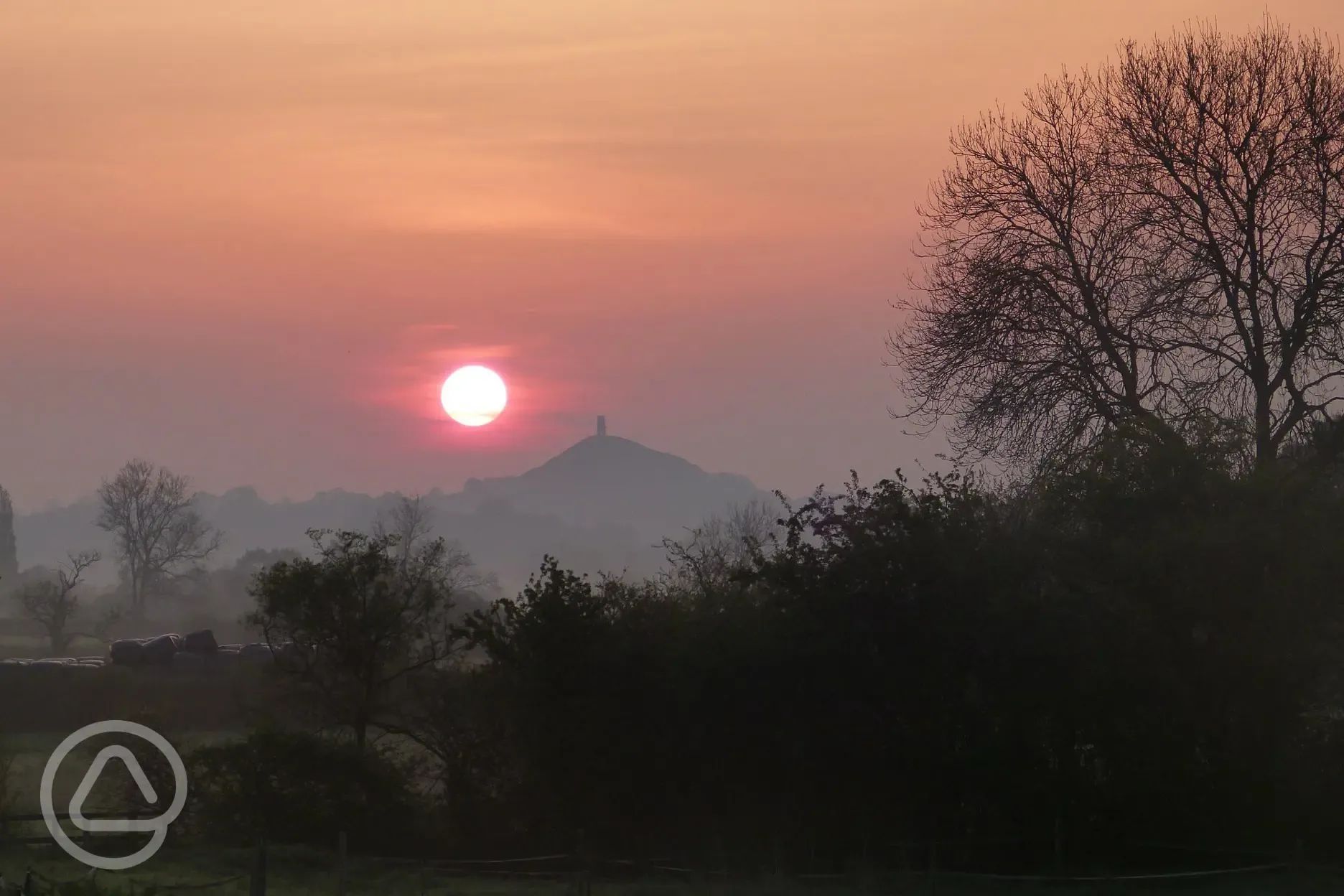 Amazing shot of early morning sunrise Tor Hill