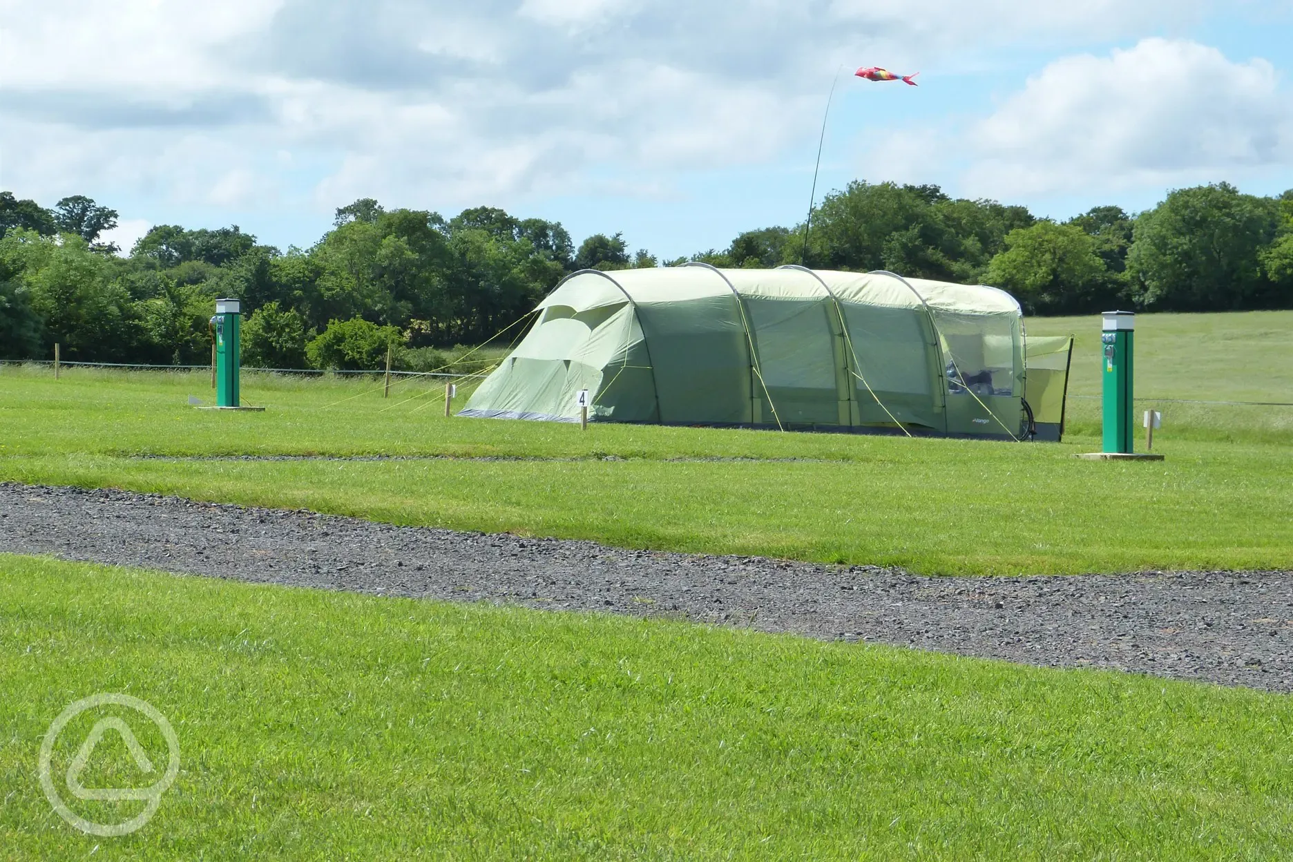 Large Tent on Supersized Grass Pitch with Electric option