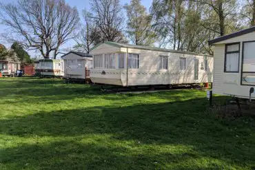 Mobile homes in shade
