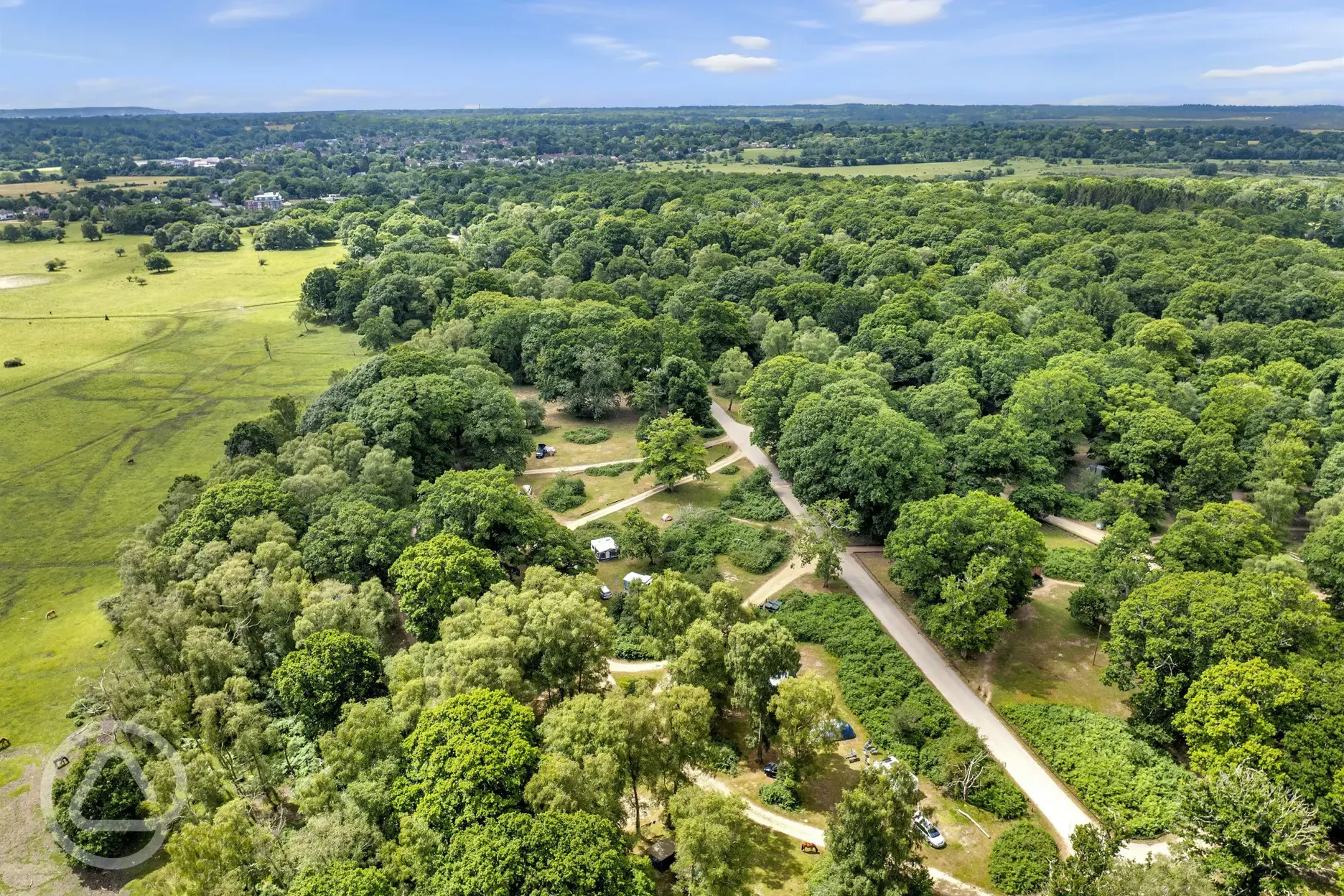 Aerial of the campsite