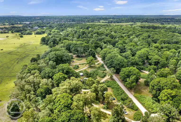 Aerial of the campsite
