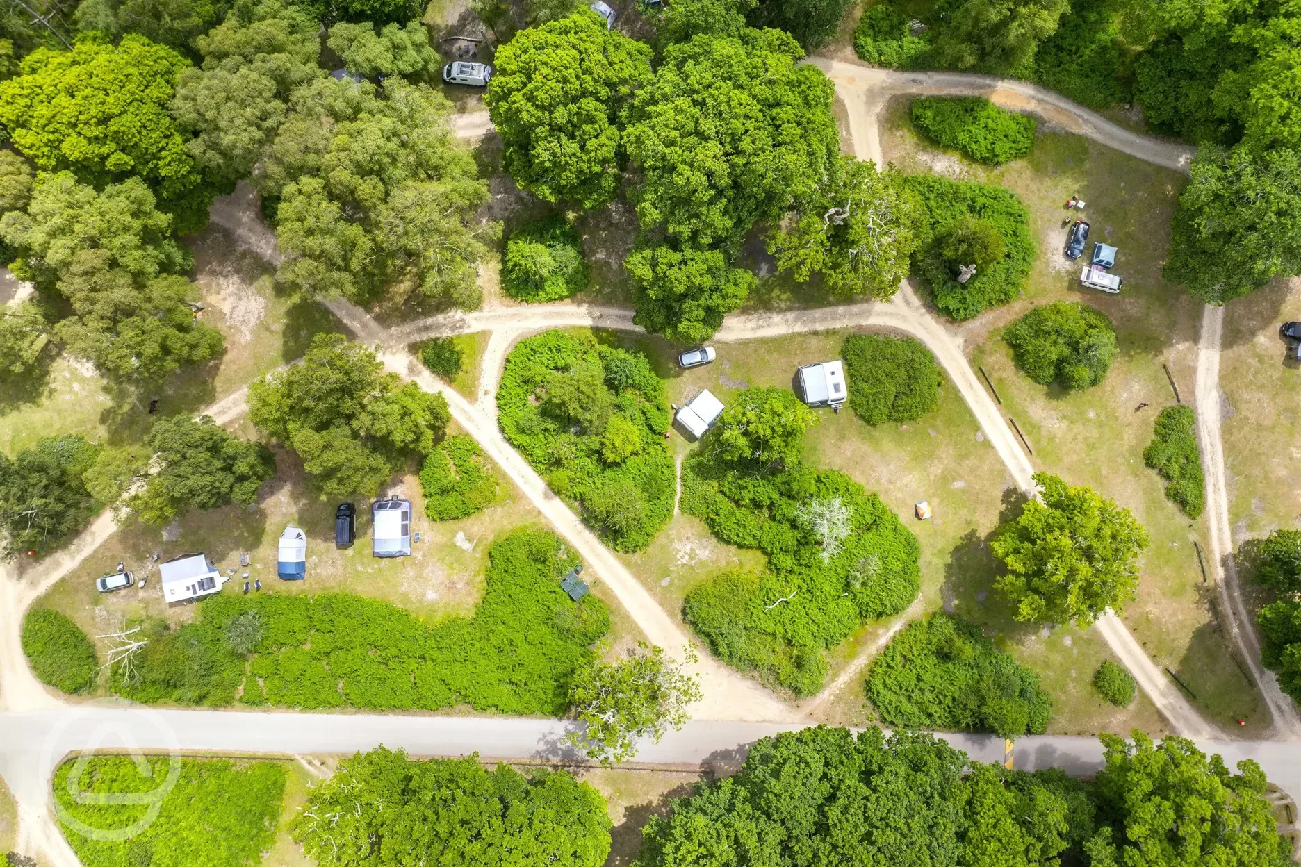 Aerial of the campsite