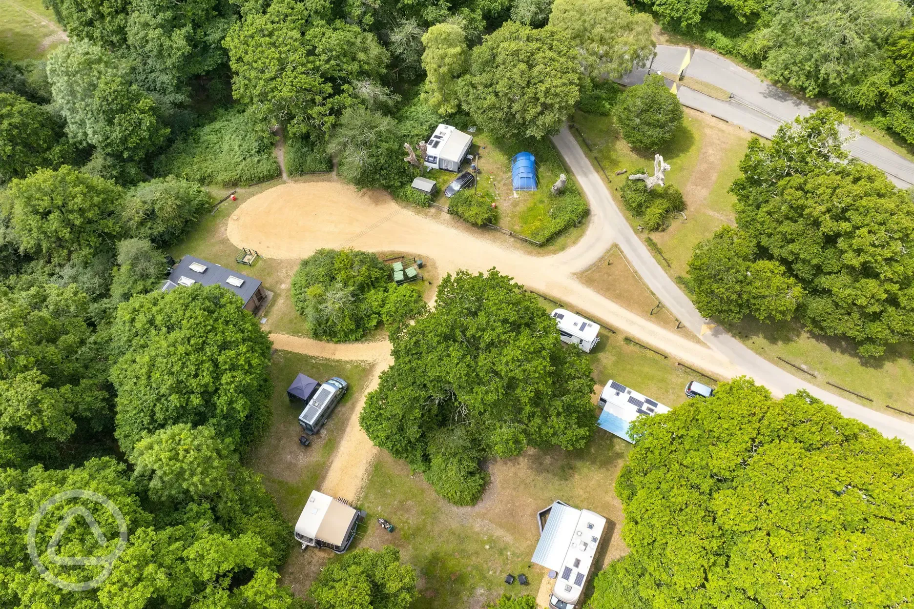 Aerial of the campsite