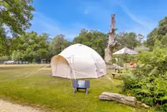 Bell tent exterior, sleeping four. Please bring your own bedding. Bell tent exterior, sleeping four. Please bring your own bedding.