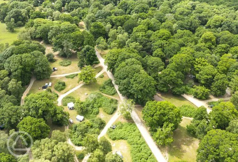 Aerial of the campsite