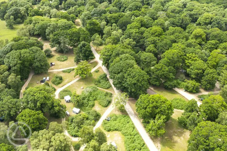 Aerial of the campsite