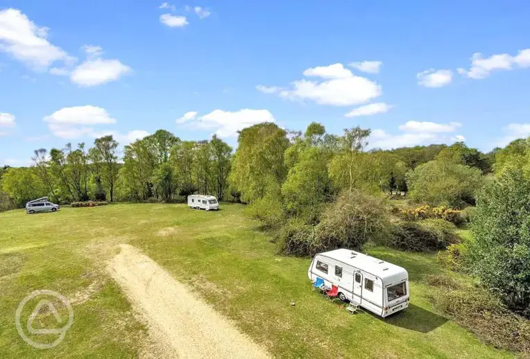 Aerial of the campsite