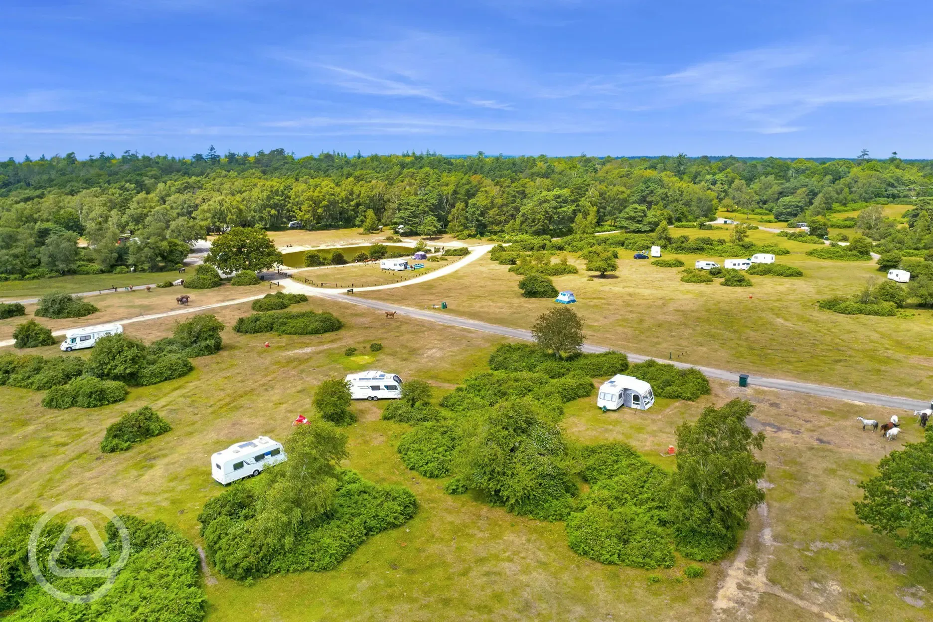 Aerial of the campsite