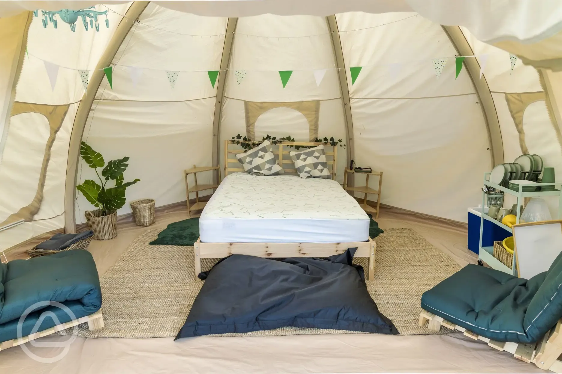 Bell tent interior