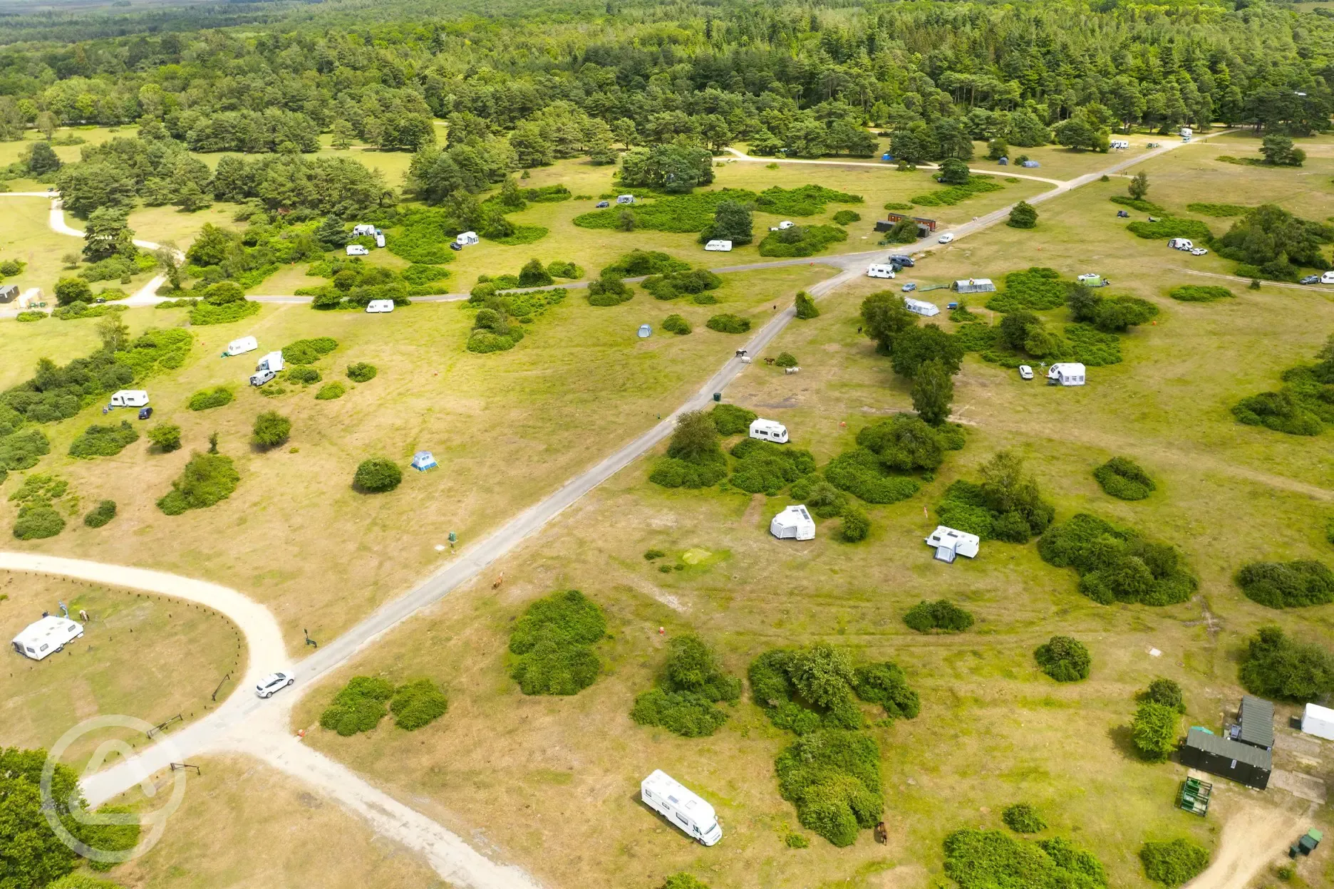 Aerial of the campsite